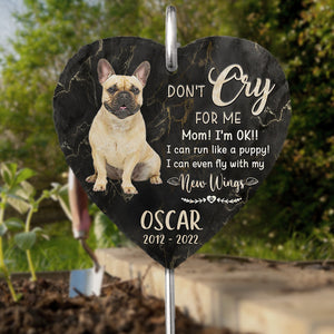 Photo personnalisée de chiot, je t'aime tellement - Mémorial personnalisé, ardoise de jardin et crochet - Cadeau de condoléances, cadeau pour les propriétaires d'animaux, les amoureux des animaux