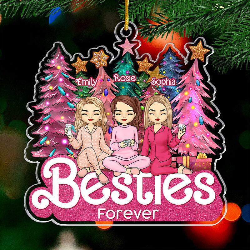 Joyeux Noël à ma sœur, meilleure amie et thérapeute - Décoration personnalisée pour meilleure amie - Forme personnalisée en acrylique - Cadeau de Noël pour meilleures amies, meilleures amies, sœurs