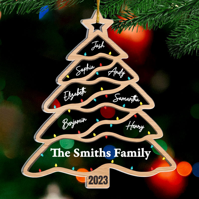 Il est temps de répandre l'amour, de partager des bénédictions et de créer de beaux souvenirs - Ornement personnalisé pour la famille - Forme personnalisée en acrylique - Cadeau de Noël pour les membres de la famille