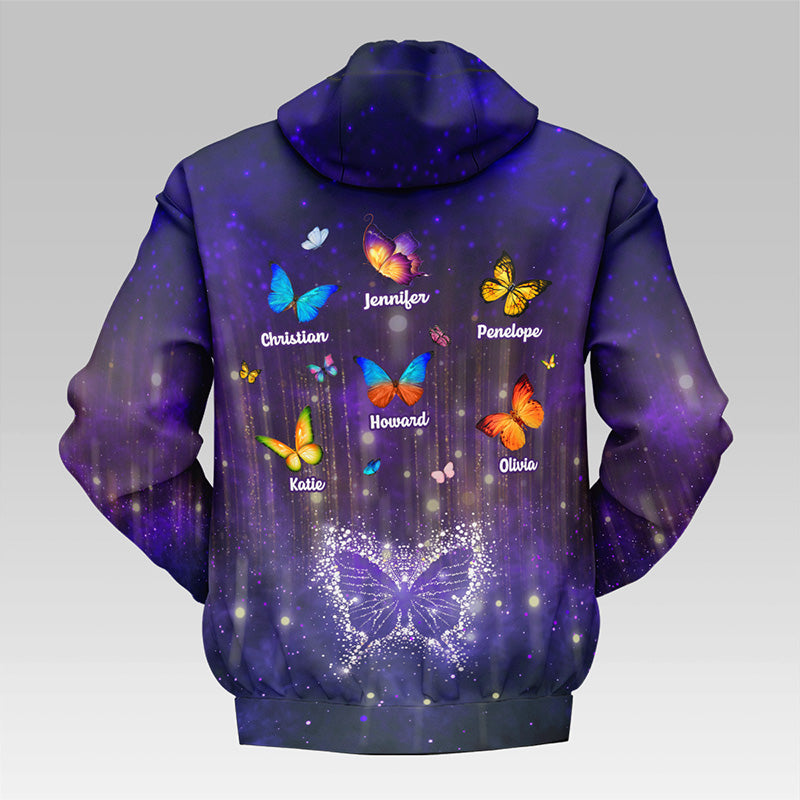 Grand-mère est mon ange - Sweat à capuche unisexe personnalisé avec imprimé intégral - Fête des Mères, cadeau pour grand-mère