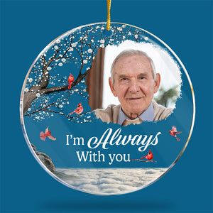 Photo personnalisée « Tu es mon meilleur souvenir » – Ornement personnalisé familial – Forme ronde en acrylique – Cadeau de Noël, cadeau de condoléances pour les membres de la famille
