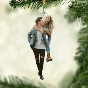 Photo personnalisée « Tu es mon souhait de Noël » – Ornement personnalisé pour couple – Forme personnalisée en acrylique – Cadeau de Noël pour mari et femme, anniversaire