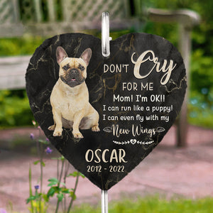 Photo personnalisée de chiot, je t'aime tellement - Mémorial personnalisé, ardoise de jardin et crochet - Cadeau de condoléances, cadeau pour les propriétaires d'animaux, les amoureux des animaux