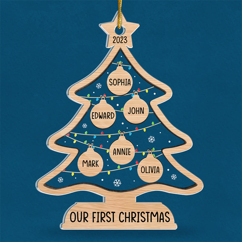 Le moment idéal pour célébrer - Ornement personnalisé pour la famille - Forme personnalisée en acrylique - Cadeau de Noël pour les membres de la famille