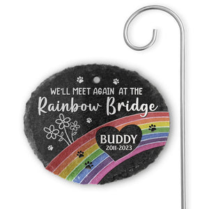 A Piece Of My Heart - Memorial Personalized Memorial Garden Slate & Hook - Sympathy Gift For Pet Owners, Pet Lovers