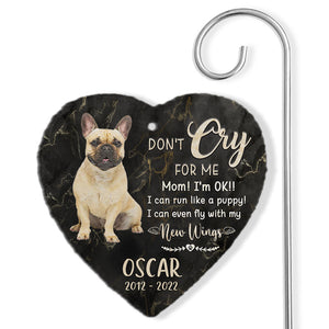 Photo personnalisée de chiot, je t'aime tellement - Mémorial personnalisé, ardoise de jardin et crochet - Cadeau de condoléances, cadeau pour les propriétaires d'animaux, les amoureux des animaux