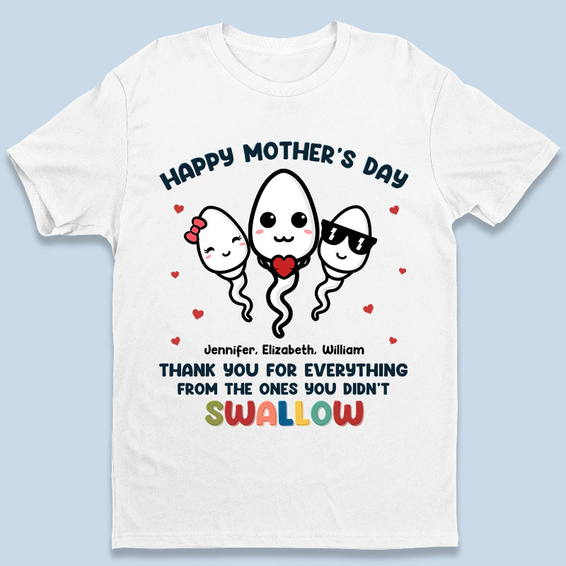 Thank You Mom For Everything - Family Personalized Custom Unisex T-shirt, Hoodie, Sweatshirt - Mother's Day, Birthday Gift For Mom
