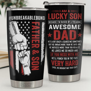 Family Is The Heart Of The Home - Family Personalized Custom Tumbler - Father's Day, Birthday Gift For Dad