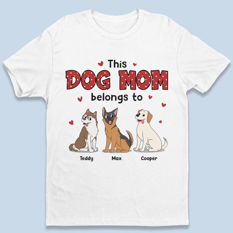 Cette superbe maman chien appartient à - T-shirt unisexe personnalisé, sweat à capuche, sweat-shirt - Cadeau pour propriétaires d'animaux et amoureux des animaux