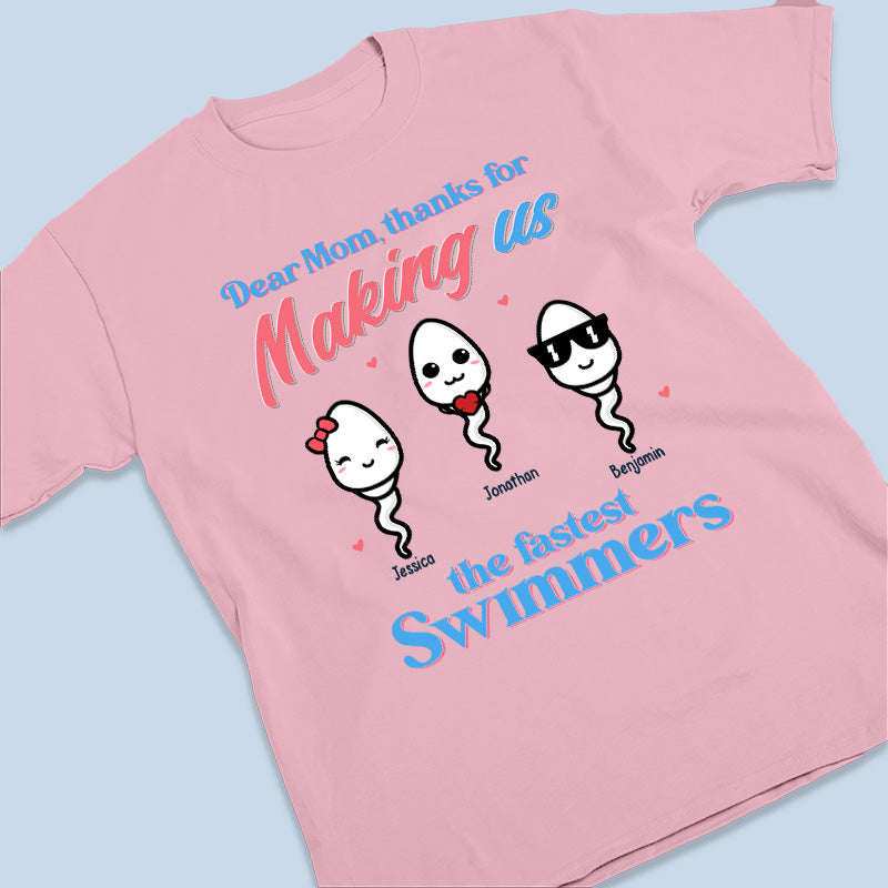 Merci d'être notre maman - T-shirt unisexe personnalisé, sweat à capuche, sweat-shirt - Cadeau de fête des mères, d'anniversaire pour maman