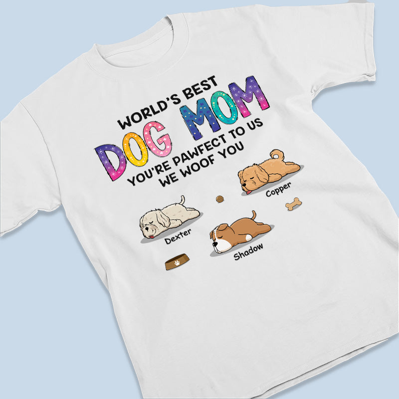 Meilleure maman de chien au monde - T-shirt, sweat à capuche et sweat-shirt unisexe personnalisé pour chien - Cadeau pour propriétaires et amoureux des animaux