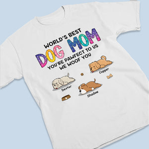 Meilleure maman de chien au monde - T-shirt, sweat à capuche et sweat-shirt unisexe personnalisé pour chien - Cadeau pour propriétaires et amoureux des animaux