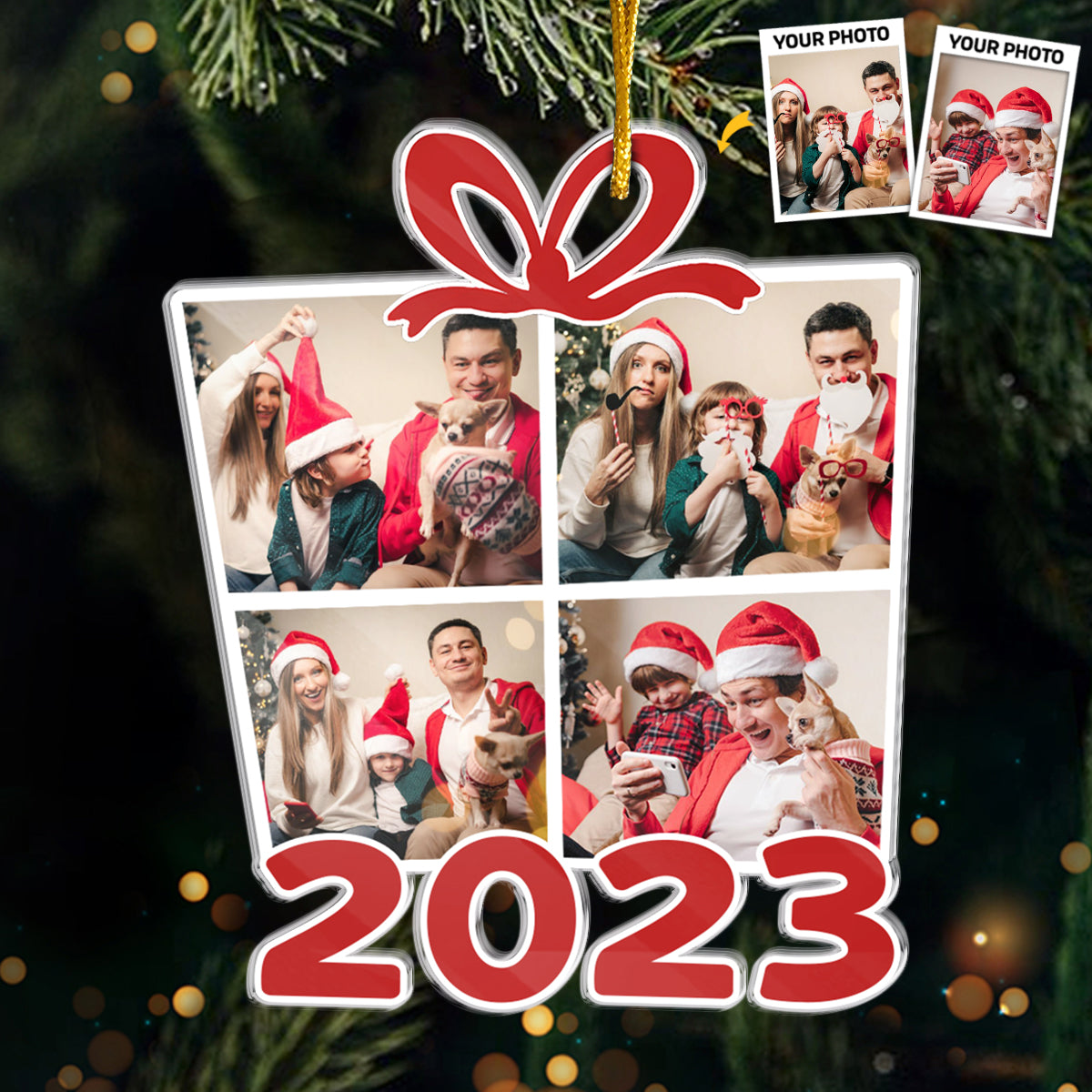 Photo personnalisée : le plus beau cadeau pour la famille ! Décoration personnalisée pour la famille ! Acrylique en forme personnalisée ! Cadeau de Noël pour les membres de la famille.