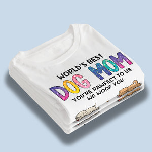 Meilleure maman de chien au monde - T-shirt, sweat à capuche et sweat-shirt unisexe personnalisé pour chien - Cadeau pour propriétaires et amoureux des animaux
