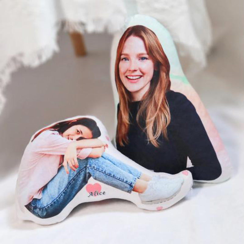 Photo personnalisée pour nos proches - Coussin personnalisé en forme de famille - Cadeau pour les membres de la famille