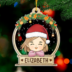 Jingle All The Way - Décoration personnalisée pour la famille - Forme personnalisée en acrylique - Cadeau de Noël pour les membres de la famille