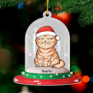 Joyeux Noël à tous les poils ! Décoration personnalisée pour chien et chat ! En acrylique, forme personnalisée ! Cadeau de Noël pour les propriétaires et les amoureux des animaux.