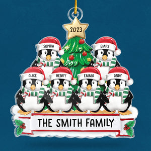 La famille est la meilleure partie de Noël - Décoration personnalisée pour la famille - Forme personnalisée en acrylique - Cadeau de Noël pour les membres de la famille