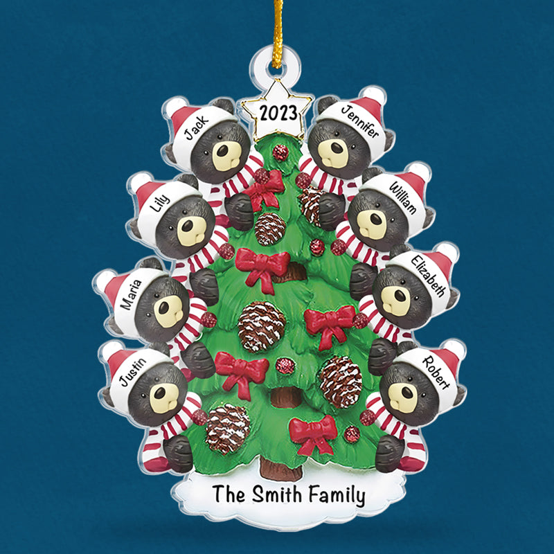 Joyeux Noël ! Décoration de Noël personnalisée en acrylique ! Cadeau de Noël pour les membres de la famille