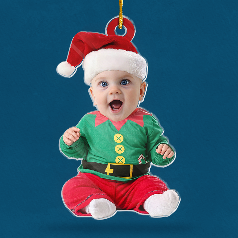 Photo personnalisée Le miracle de la vie - Ornement personnalisé familial - Forme personnalisée en acrylique - Cadeau de Noël pour bébé, enfant et nouveau-né