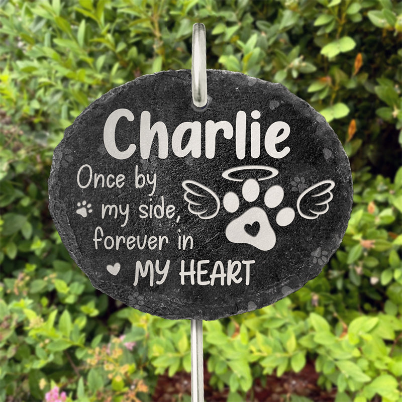 Les meilleurs amis ne sont jamais oubliés - Ardoise et crochet de jardin commémoratifs personnalisés - Cadeau de condoléances pour les propriétaires d'animaux et les amoureux des animaux