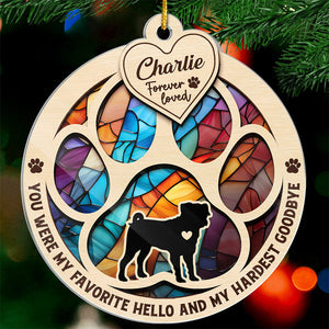 Je t'ai aimé toute ta vie - Ornement commémoratif personnalisé - Forme personnalisée en acrylique - Cadeau de Noël, cadeau de condoléances pour les propriétaires d'animaux de compagnie, les amoureux des animaux