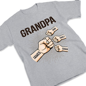 My Dad Is The Best - Family Personalized Custom Unisex T-shirt, Hoodie, Sweatshirt - Father's Day, Birthday Gift For Grandpa