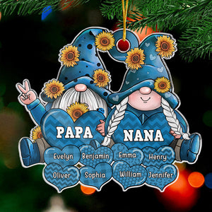 Mes petits-enfants me font sourire - Décoration personnalisée pour la famille - Forme personnalisée en acrylique - Cadeau de Noël pour grand-père et grand-mère