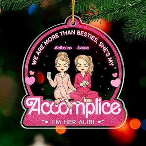 Nous sommes plus que des meilleures amies - Ornement personnalisé Bestie - Forme personnalisée en acrylique - Cadeau de Noël pour meilleures amies, meilleures amies, sœurs