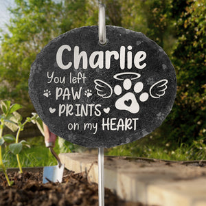 Les meilleurs amis ne sont jamais oubliés - Ardoise et crochet de jardin commémoratifs personnalisés - Cadeau de condoléances pour les propriétaires d'animaux et les amoureux des animaux