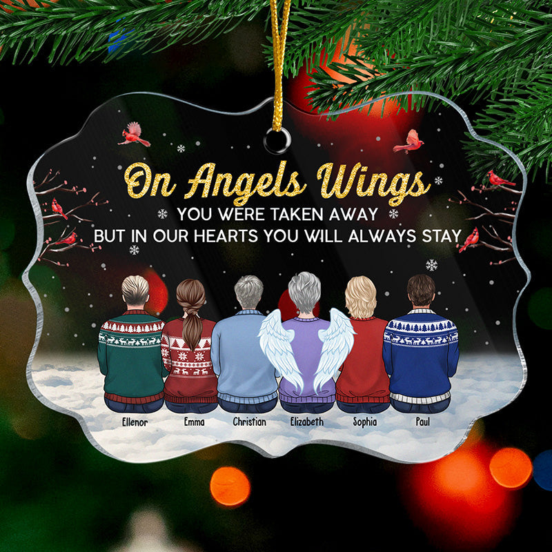 Dans nos cœurs, tu resteras toujours - Ornement commémoratif personnalisé - Forme Benelux en acrylique - Cadeau de Noël, cadeau de condoléances pour les membres de la famille