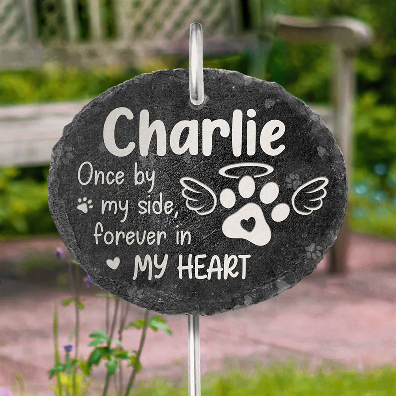Les meilleurs amis ne sont jamais oubliés - Ardoise et crochet de jardin commémoratifs personnalisés - Cadeau de condoléances pour les propriétaires d'animaux et les amoureux des animaux