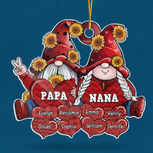 Mes petits-enfants me font sourire - Décoration personnalisée pour la famille - Forme personnalisée en acrylique - Cadeau de Noël pour grand-père et grand-mère