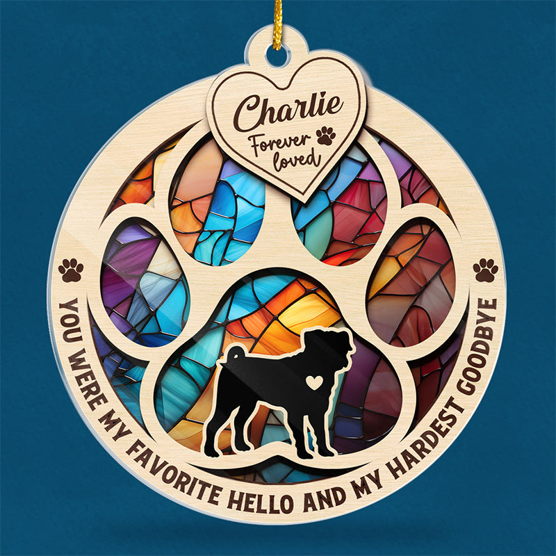 Je t'ai aimé toute ta vie - Ornement commémoratif personnalisé - Forme personnalisée en acrylique - Cadeau de Noël, cadeau de condoléances pour les propriétaires d'animaux de compagnie, les amoureux des animaux