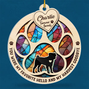 Je t'ai aimé toute ta vie - Ornement commémoratif personnalisé - Forme personnalisée en acrylique - Cadeau de Noël, cadeau de condoléances pour les propriétaires d'animaux de compagnie, les amoureux des animaux