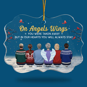 Dans nos cœurs, tu resteras toujours - Ornement commémoratif personnalisé - Forme Benelux en acrylique - Cadeau de Noël, cadeau de condoléances pour les membres de la famille