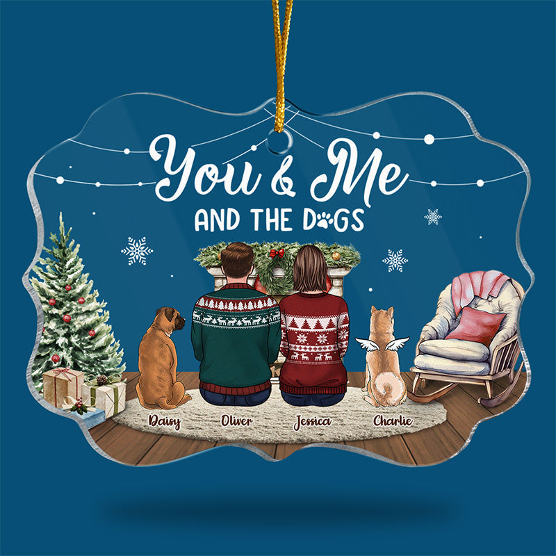 La vie est belle, les chiens la rendent meilleure ! Ornement commémoratif personnalisé en acrylique en forme de Benelux. Cadeau de Noël, souvenir de condoléances pour les propriétaires et les amoureux des animaux.