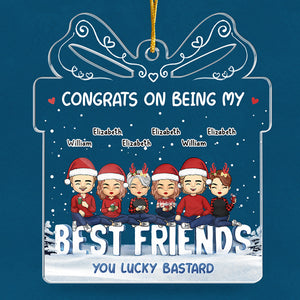 Tu comptes beaucoup pour moi - Décoration personnalisée pour meilleure amie - Boîte cadeau en acrylique - Cadeau de Noël pour meilleures amies, meilleures amies, sœurs, collègues