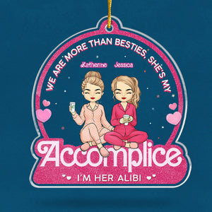Nous sommes plus que des meilleures amies - Ornement personnalisé Bestie - Forme personnalisée en acrylique - Cadeau de Noël pour meilleures amies, meilleures amies, sœurs