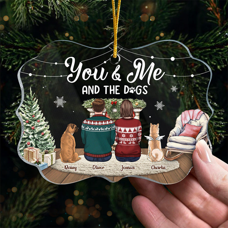 La vie est belle, les chiens la rendent meilleure ! Ornement commémoratif personnalisé en acrylique en forme de Benelux. Cadeau de Noël, souvenir de condoléances pour les propriétaires et les amoureux des animaux.