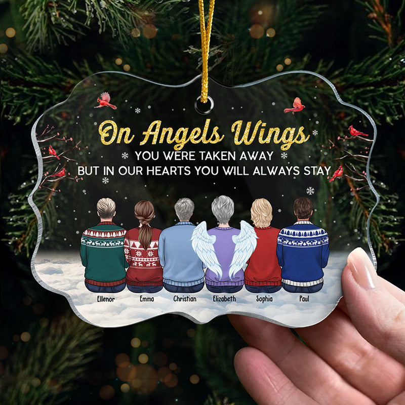 Dans nos cœurs, tu resteras toujours - Ornement commémoratif personnalisé - Forme Benelux en acrylique - Cadeau de Noël, cadeau de condoléances pour les membres de la famille