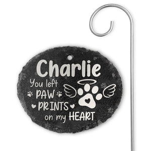 Les meilleurs amis ne sont jamais oubliés - Ardoise et crochet de jardin commémoratifs personnalisés - Cadeau de condoléances pour les propriétaires d'animaux et les amoureux des animaux