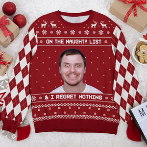 Tout ce que je veux pour Noël - Sweat-shirt de Noël unisexe personnalisé, sweat-shirt en laine, sweat-shirt imprimé intégral - Télécharger une image, cadeau pour couple, mari et femme, anniversaire, fiançailles, mariage, cadeau de mariage, cadeau de Noël