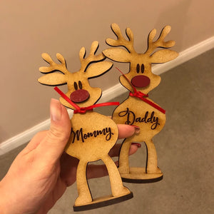 Noël est l'endroit où les rennes sont les plus mignons de tous - Noms de lieux de Noël personnalisés avec des rennes - Décoration de Noël, cadeau souvenir, décoration de table, cadeaux, cadeau de Noël
