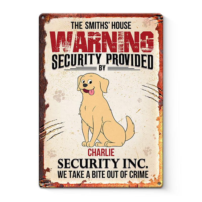 Sécurité assurée par Fur Hero - Plaque en métal personnalisée pour chien - Cadeau de pendaison de crémaillère pour les amoureux des animaux