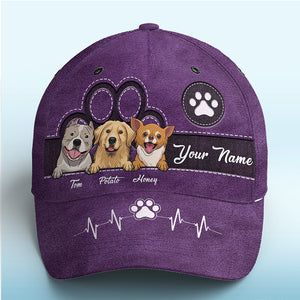Gardez votre calme et aimez les chiens ! Casquette personnalisée pour chien et chat, imprimé intégral, cadeau idéal pour les propriétaires et les amoureux des animaux.