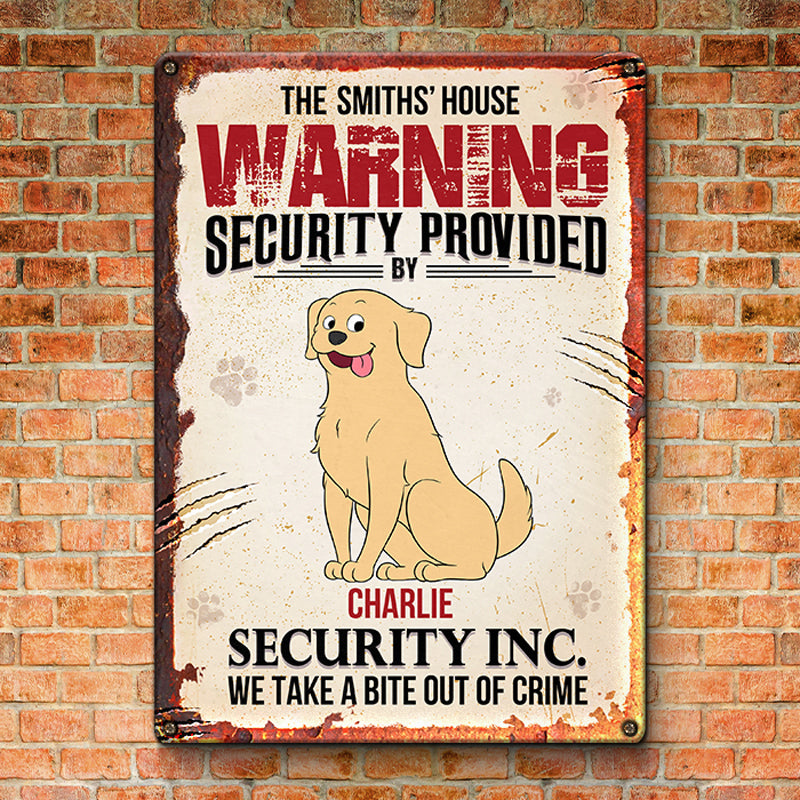 Sécurité assurée par Fur Hero - Plaque en métal personnalisée pour chien - Cadeau de pendaison de crémaillère pour les amoureux des animaux