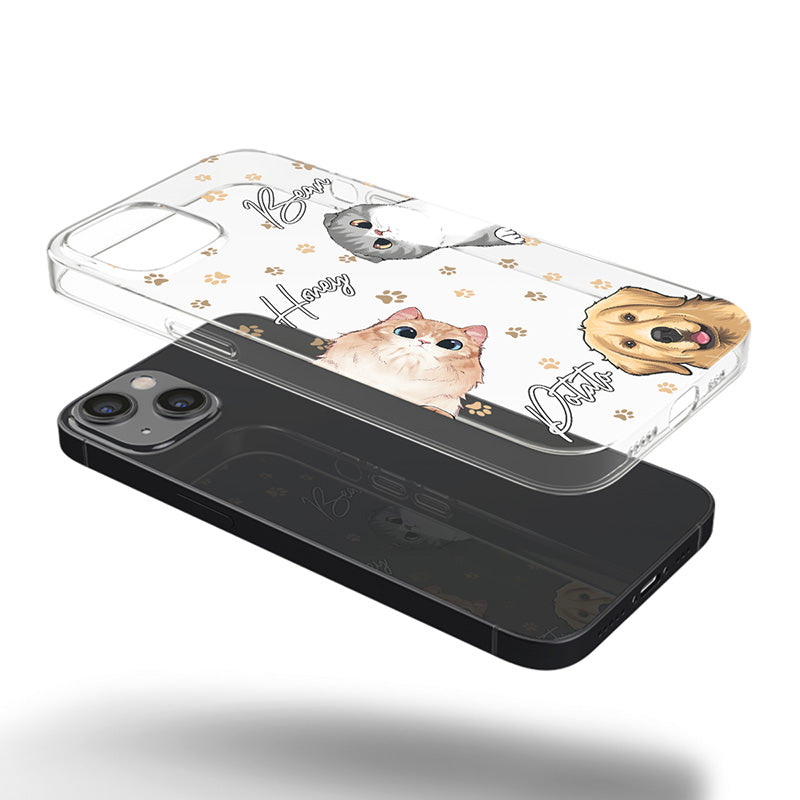 Mon adorable bébé en fourrure – Coque de téléphone transparente personnalisée pour chien et chat – Cadeau pour les propriétaires et les amoureux des animaux