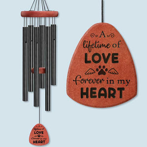 Une vie d'amour - Carillon éolien commémoratif - Cadeau de condoléances, cadeau pour les propriétaires d'animaux et les amoureux des animaux
