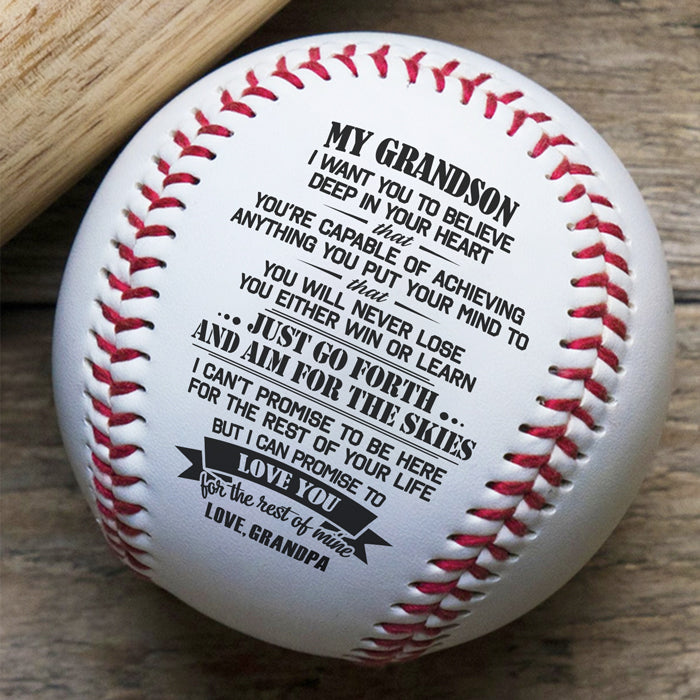 Je peux te promettre de t'aimer pour le reste de ma vie - Baseball familial - Cadeau pour petit-fils de grand-père 